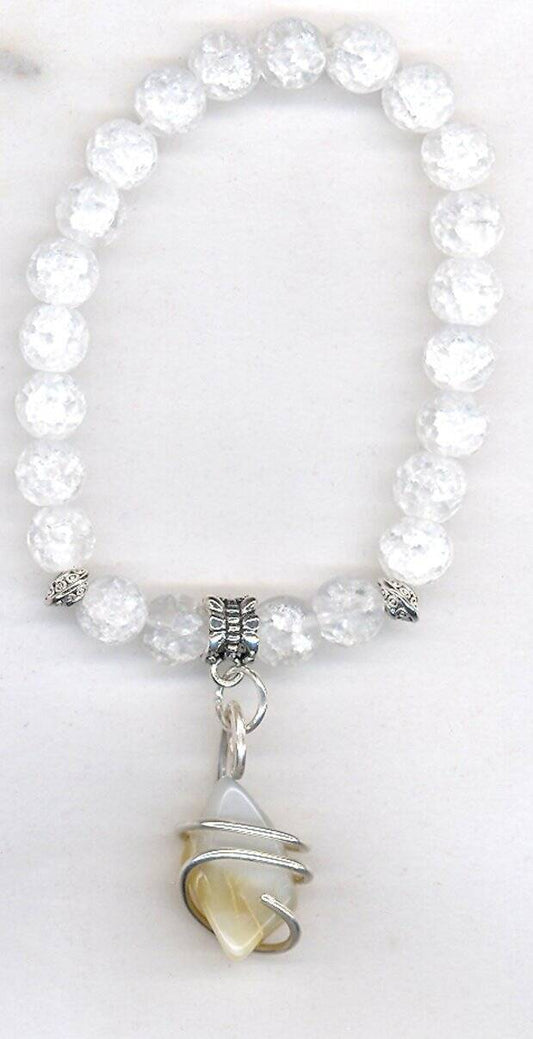 NATURAL OREGON OPAL CRYSTAL BRACELET STERLING SILVER