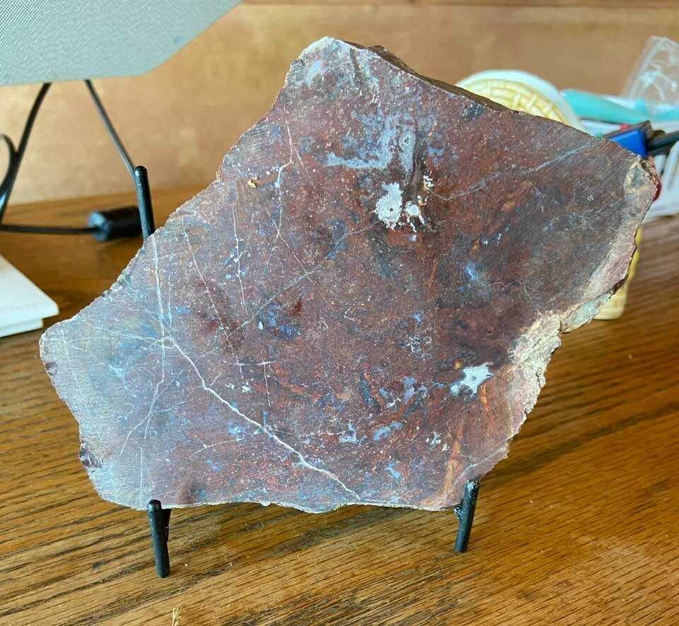 Thick Plume Agate Slab, California 1 lb 7 ounces