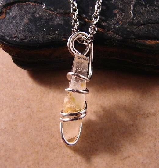 DELPHI ORACLE QUARTZ PENDANT SILVER COPPER MAGIC INCREASE SPIRITUALITY LOVE #26
