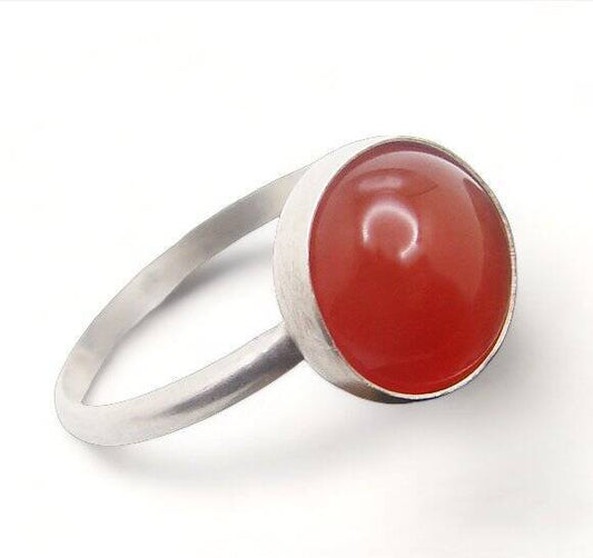 ENERGY RING JEWELRY ~VISIONS~ ORANGY ORANGE STERLING SILVER SS SIZE 6.75 #2