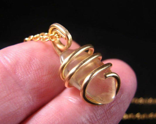 Gold Mexican Labradorite Hand Wrapped Pendant Merlins Gold Bronze Creativity  8