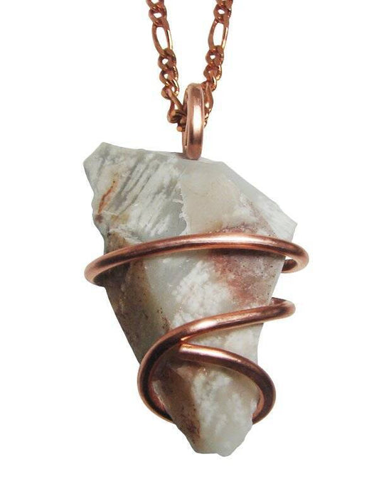 NOVACULITE PENDANT IN COPPER CUT CORDS - BE FREE AGAIN #560