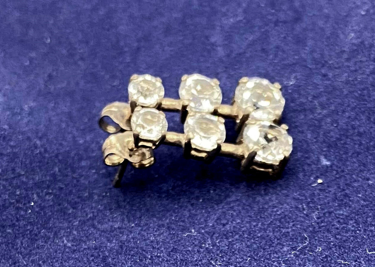 3 Stone Round Natural Silver White Topaz 925 Sterling Silver Earrings Sex Drive