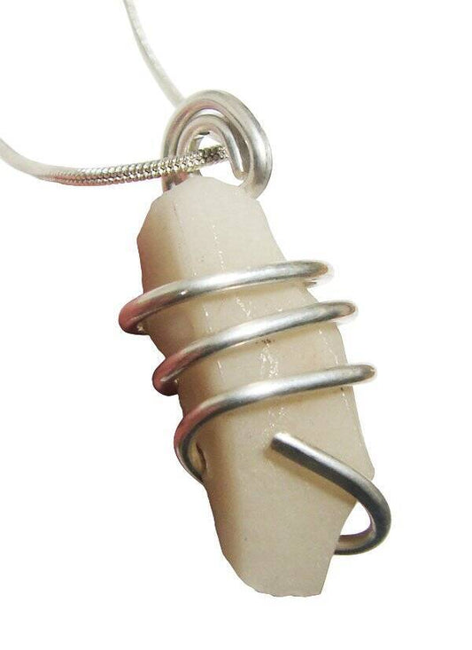 NOVACULITE PENDANT IN STERLING SILVER CUT CORDS - BE FREE AGAIN #553