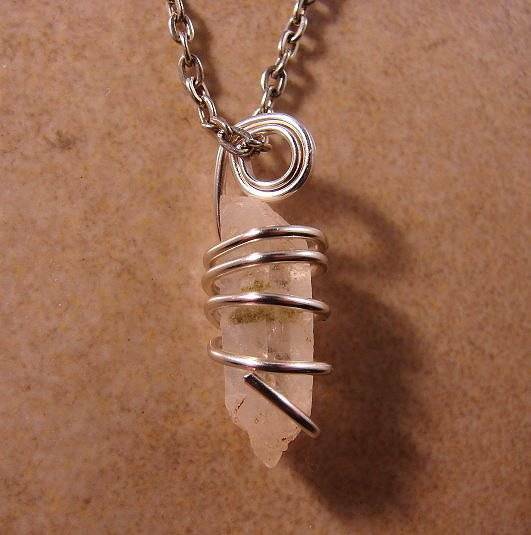 MYSTERIOUS DELPHI ORACLE QUARTZ PENDANT SILVER COPPER MAGIC LOVE #18