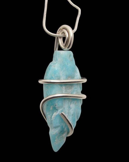 Sky Blue Angel Aragonite Star Crystal Pendant Real Crystals Third Eye Chakra #14