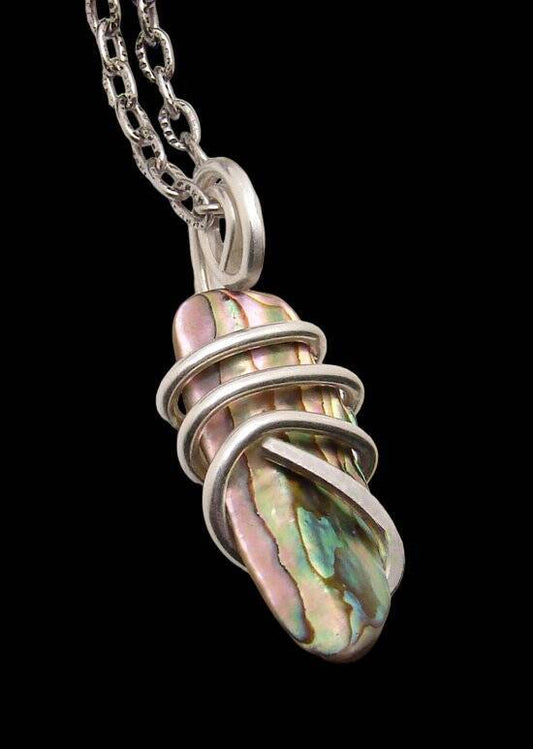 TW: 5.6 grams Abalone Pau Shell Pendant in Sterling Silver #12