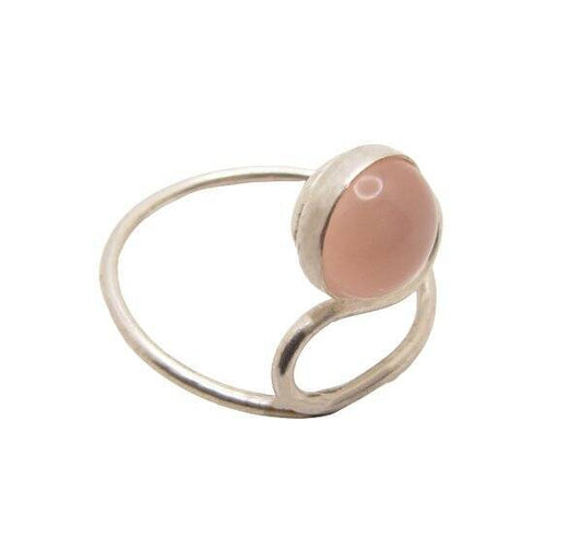 ENERGY RING JEWELRY ~VISIONS~ ROSE QUARTZ STERLING SILVER SS SIZE 7.5 #2