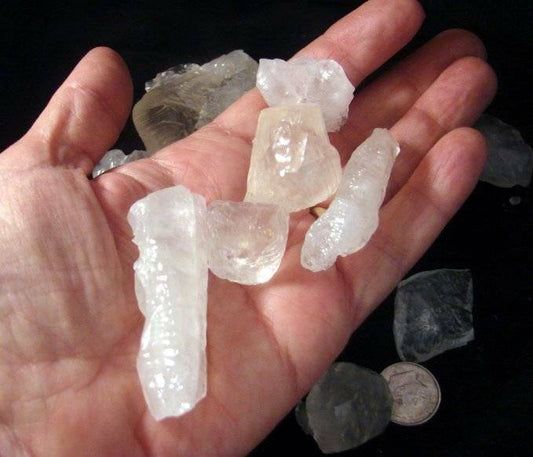 ONE WHITE MOLDAVITE CALCITE CRYSTAL GORGEOUS MEXICO