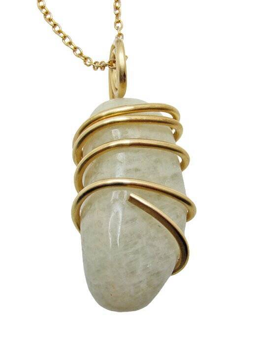 Tranquility ANDEAN PERUVIAN OPAL AMULET PENDANT Gold #100