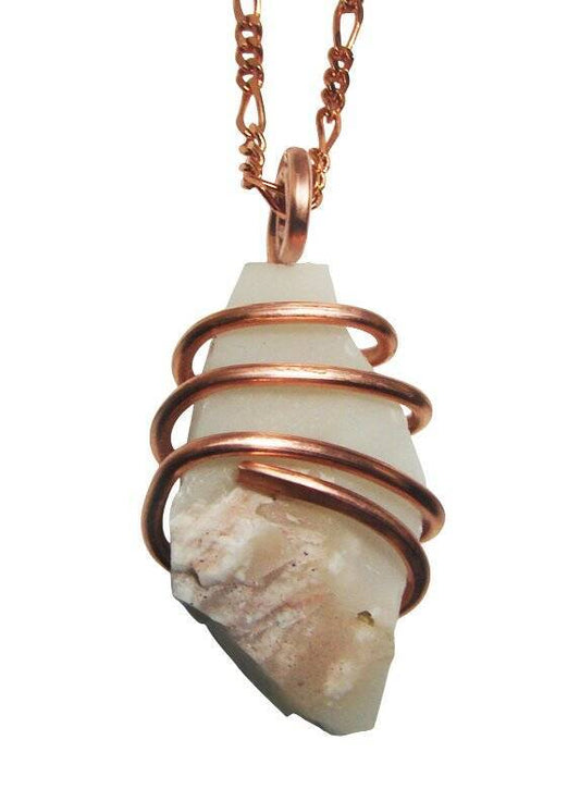NOVACULITE PENDANT IN COPPER CUT CORDS - BE FREE AGAIN #562