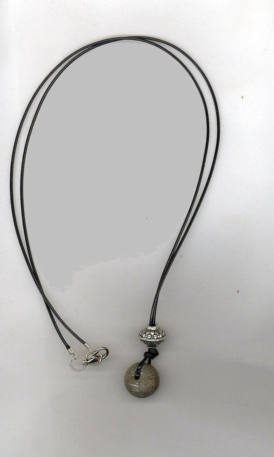 Stegodon Dinosaur Necklace with Silver Bead