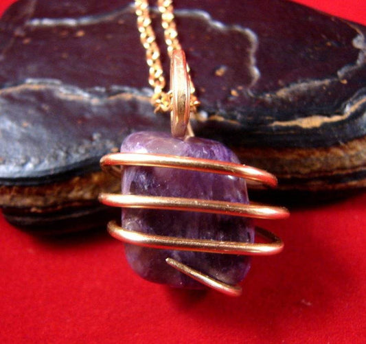 SALE Grape Purple Russian Charoite Pendant Bronze Merlin's Gold 21