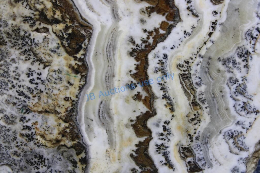 HUGH Silver Lace Onyx, Large Slab, Excellent Pattern 13.3 oz, Old Stock
