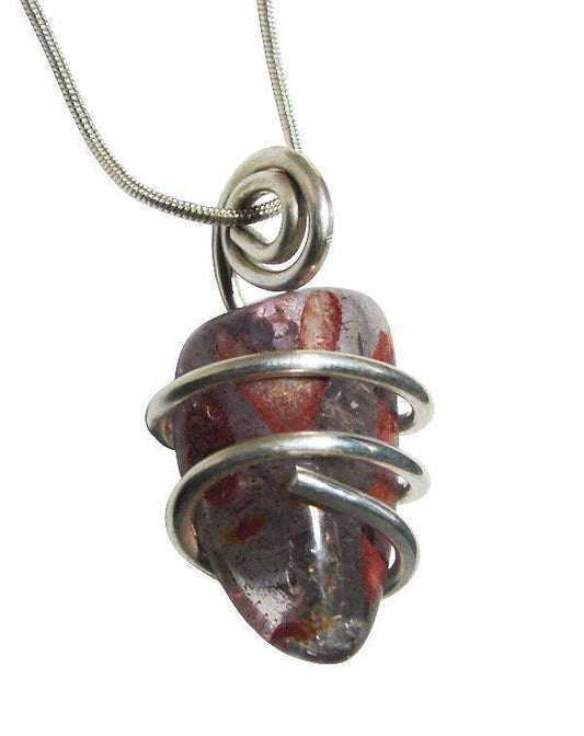 Extremely Vibrant Natural Auralite Pendant in Sterling Silver #1