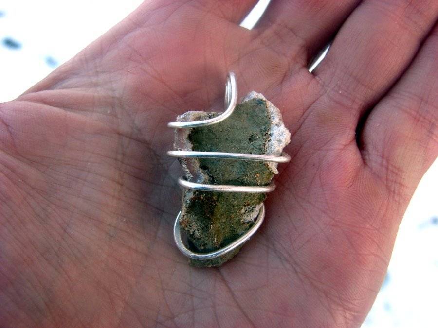 MYSTIC ORANGE QUARTZ DRUZY DRUSY PENDANT STERLING SILVER # 1