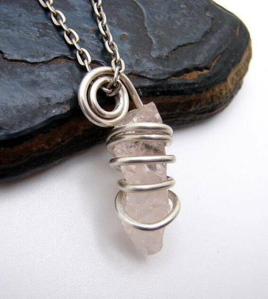 RARE HIGH POTENCY PINK MORGANITE AMULET PENDANT #3