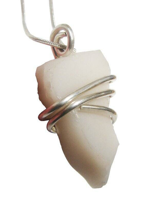 NOVACULITE PENDANT IN STERLING SILVER CUT CORDS - BE FREE AGAIN #552