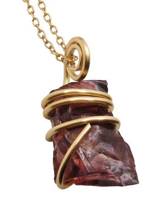 Gorgeous Genuine Monatomic Andara Crystal Pendant Bronze Gold 4001