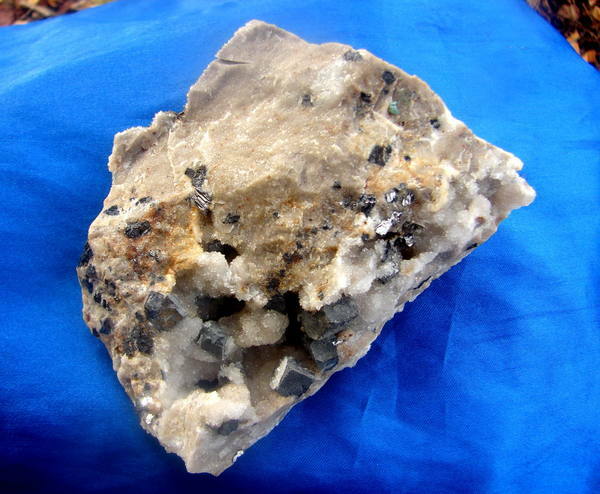 Bingham Purple Fluorite with Galena Crystal Cluster from Bingham, New Mexico 2