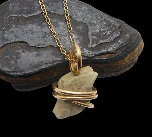 Green Heulandite Crystal Necklace Zeolite Crystal Handmade Crystal Jewelry #4