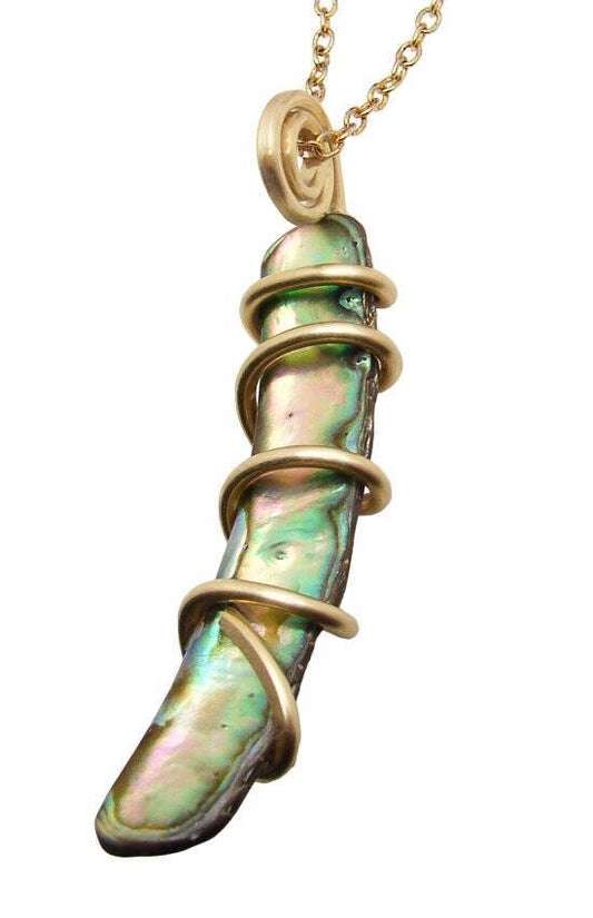 TW: 6 grams Abalone Pau Shell Pendant in Merlin's Gold #20