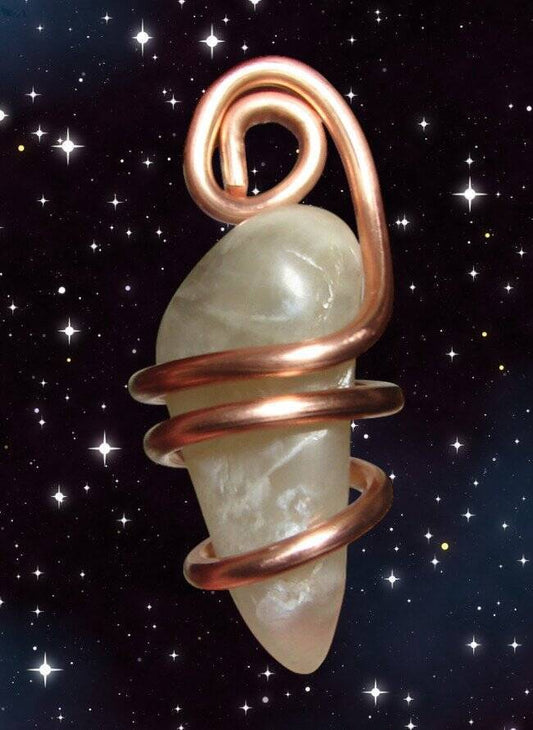 Real Crystals, Rainbow Moonstone Necklace, Crown Chakra Pendant, Empathy #11