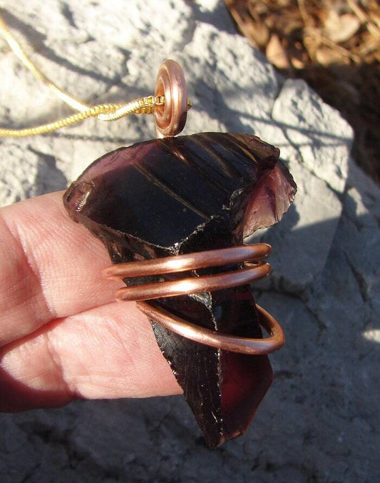 Gorgeous Genuine Monatomic Andara Crystal Pendant Copper #436