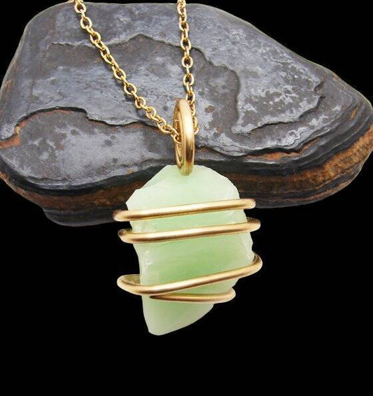 Gorgeous Genuine Monatomic Andara Crystal Pendant Bronze Gold #6004