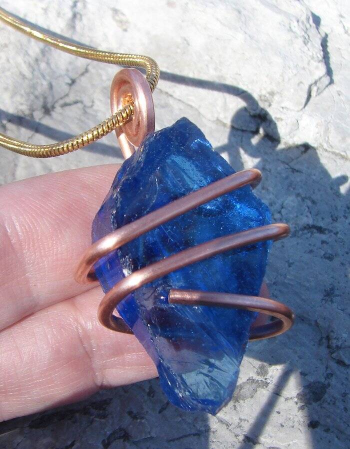 Gorgeous Genuine Monatomic Andara Crystal Pendant Copper #430