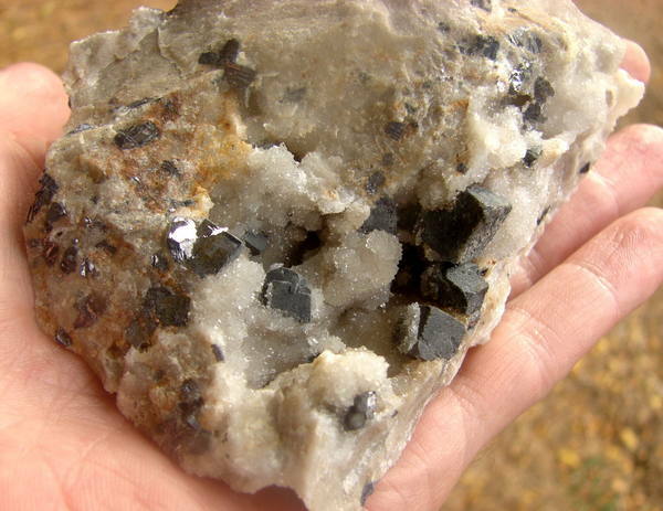 Bingham Purple Fluorite with Galena Crystal Cluster from Bingham, New Mexico 2