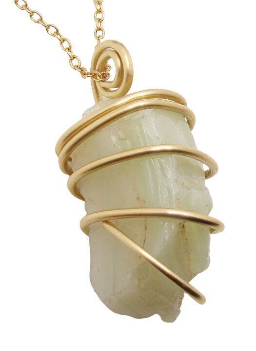 Gorgeous Genuine Monatomic Andara Crystal Pendant Bronze Gold #3109