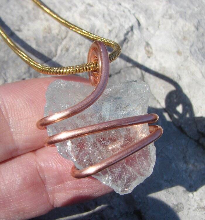 Gorgeous Genuine Monatomic Andara Crystal Pendant Copper #437