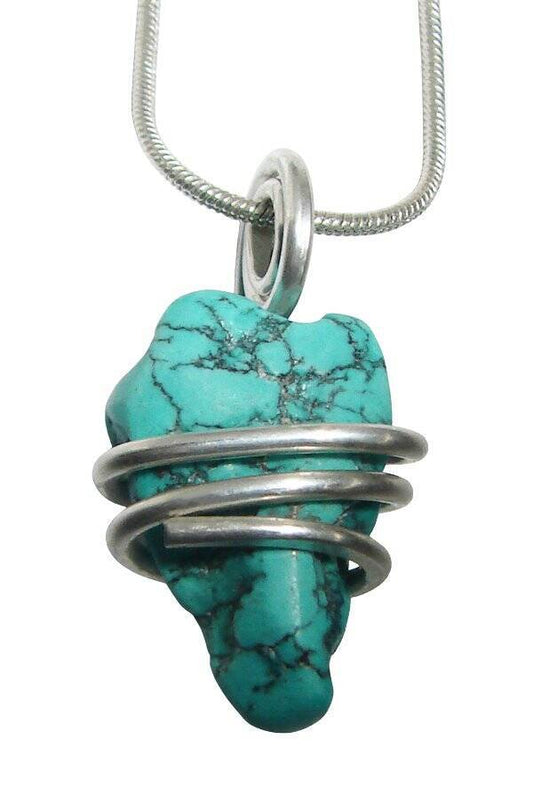 Gorgeous Hand Forged Natural Blue Turquoise Pendant Silver #130
