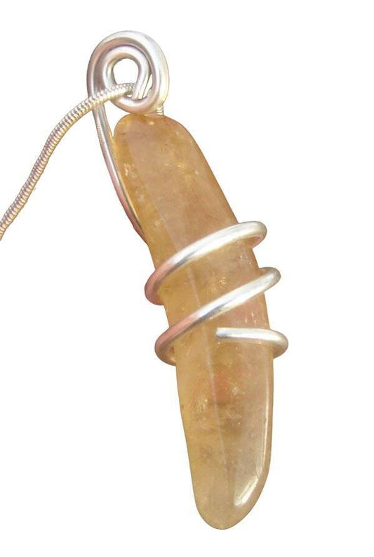 Kundalini African Congo Citrine Lemurian Pendant, Genuine South Africa #301