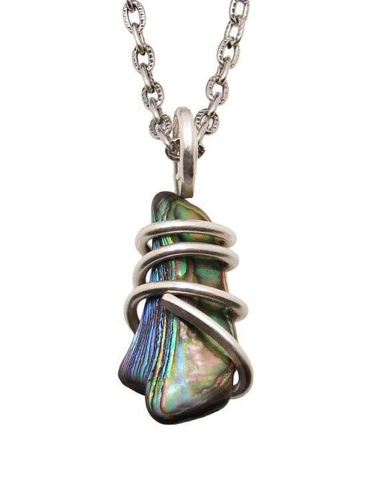 TW: 6.7 grams Abalone Pau Shell Pendant in Sterling Silver #10
