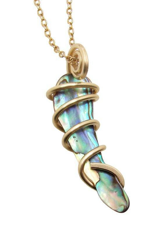 TW: 4.9 grams Abalone Pau Shell Pendant in Merlin's Gold #51