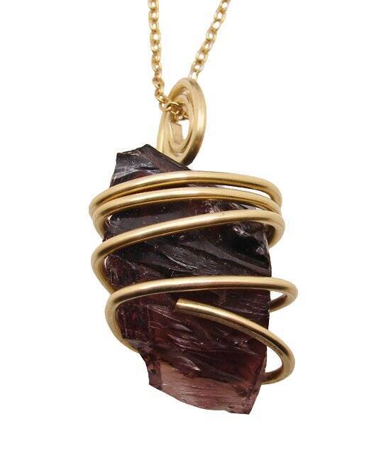 Gorgeous Genuine Monatomic Andara Crystal Pendant Bronze Gold #4000