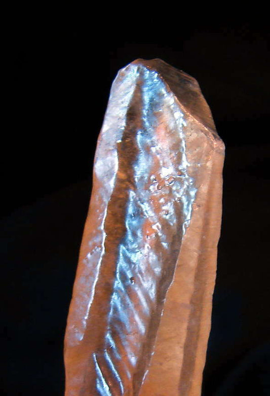 EXTREMLY RARE LIGHT FILLED ELESTIAL MOLDAVITE CALCITE RECORD KEEPER