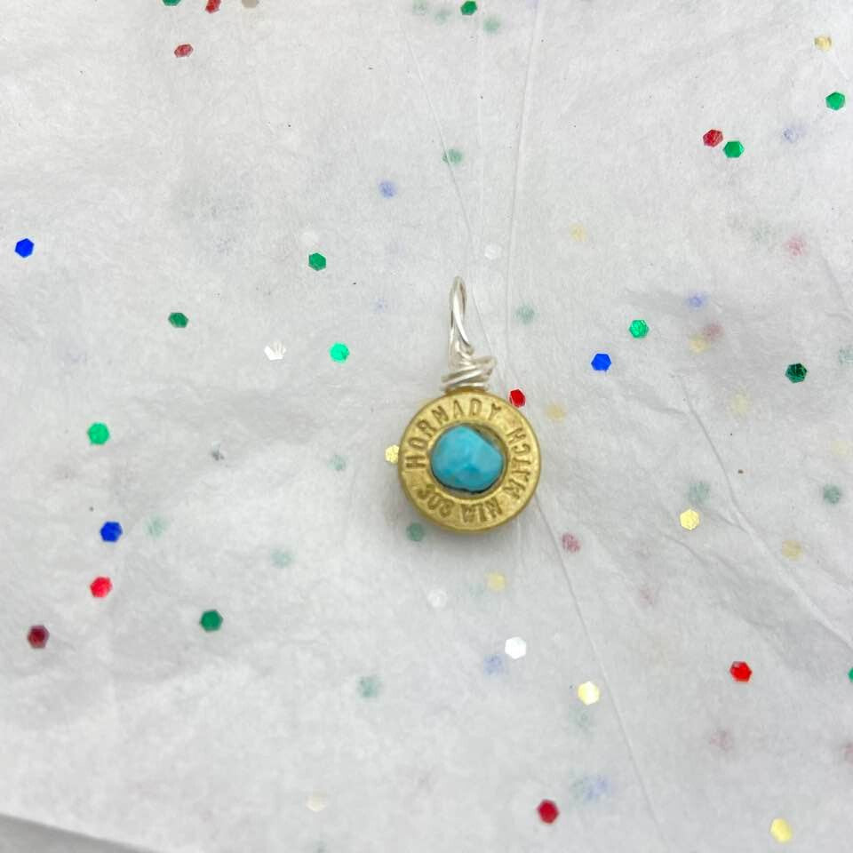 Arizona Turquoise Chunk Bullet Necklace .308 Caliber Winchester 3