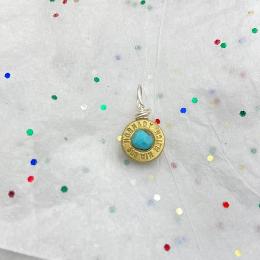 Arizona Turquoise Chunk Bullet Necklace .308 Caliber Winchester 3