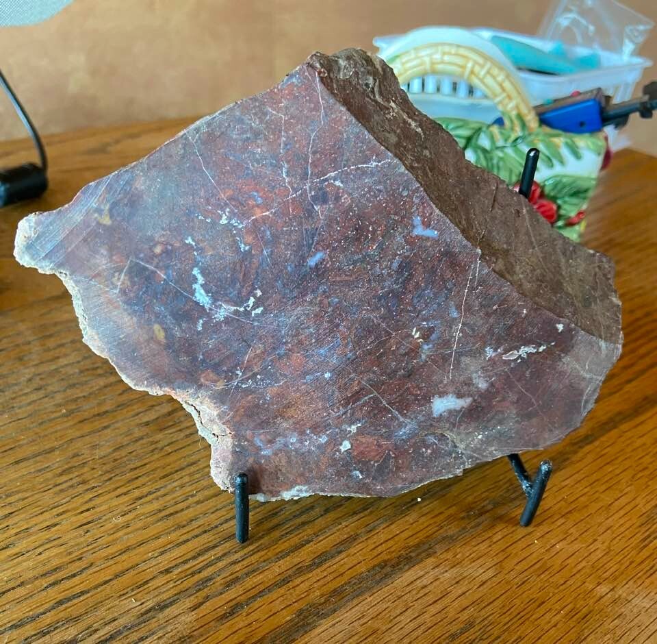 Thick Plume Agate Slab, California 1 lb 7 ounces