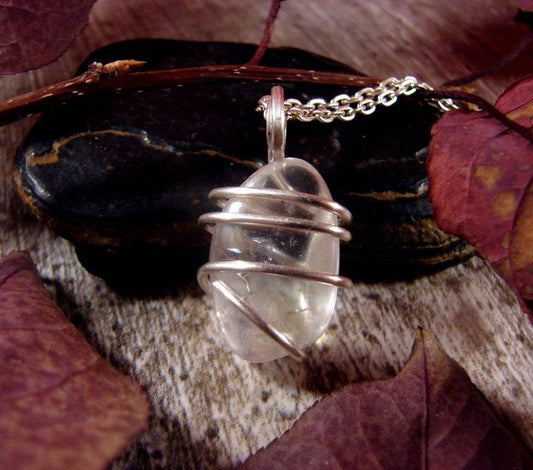 LUMINOUS FANTASY AURA TITANIUM CRYSTAL PENDANT STERLING SILVER REIKI #3