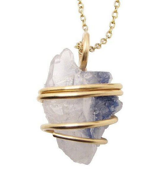 Rare Dumortierite Included Quartz Crystal Pendant from Minas Gerais, Brazil #26