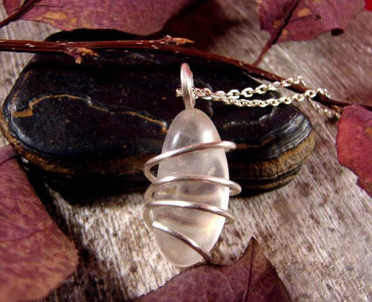 MISTY AURA TITANIUM CRYSTAL PENDANT STERLING SILVER REIKI #6