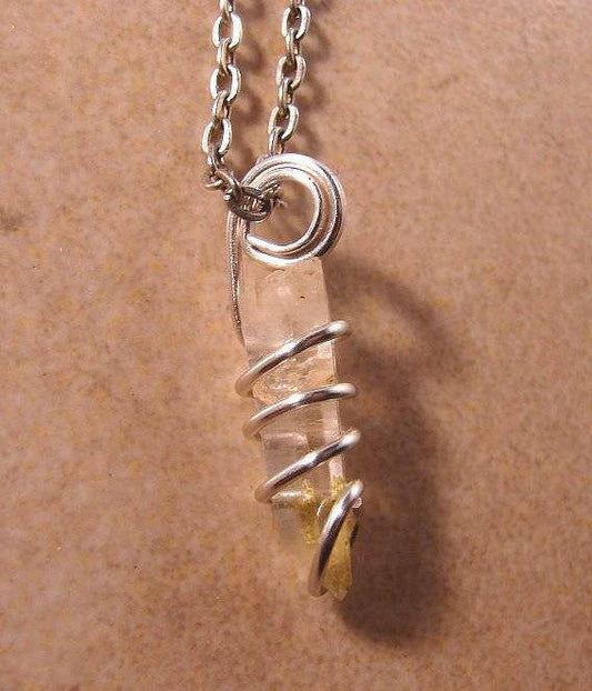 DELPHI ORACLE QUARTZ PENDANT SILVER COPPER SPIRITUALITY LOVE 24