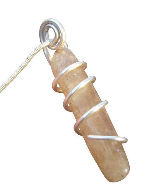 Kundalini African Congo Citrine Lemurian Pendant, Genuine South Africa #302