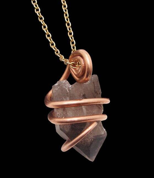 RARE BLACK DRAGON QUARTZ PENDANT #552