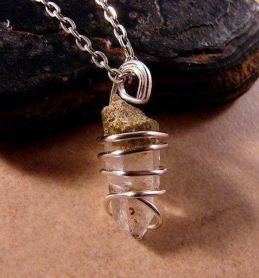 DELPHI ORACLE QUARTZ PENDANT SILVER COPPER MAGIC INCREASE SPIRITUALITY LOVE #21