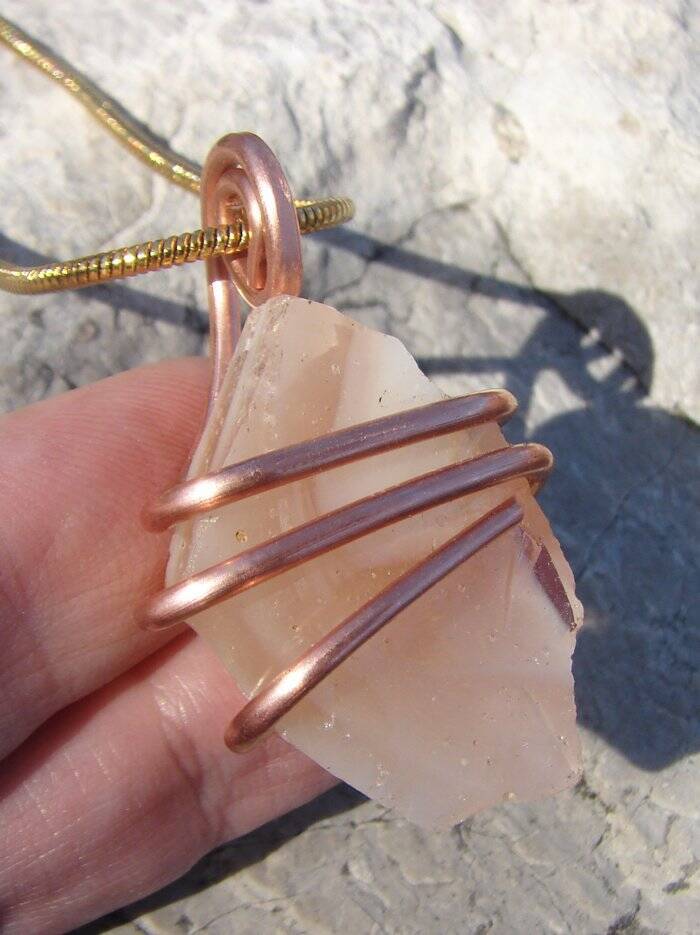 Gorgeous Genuine Monatomic Andara Crystal Pendant Copper #438